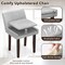 3-Piece Accent Table and Chair Set for Kitchen and Living Room-Brown & Gray